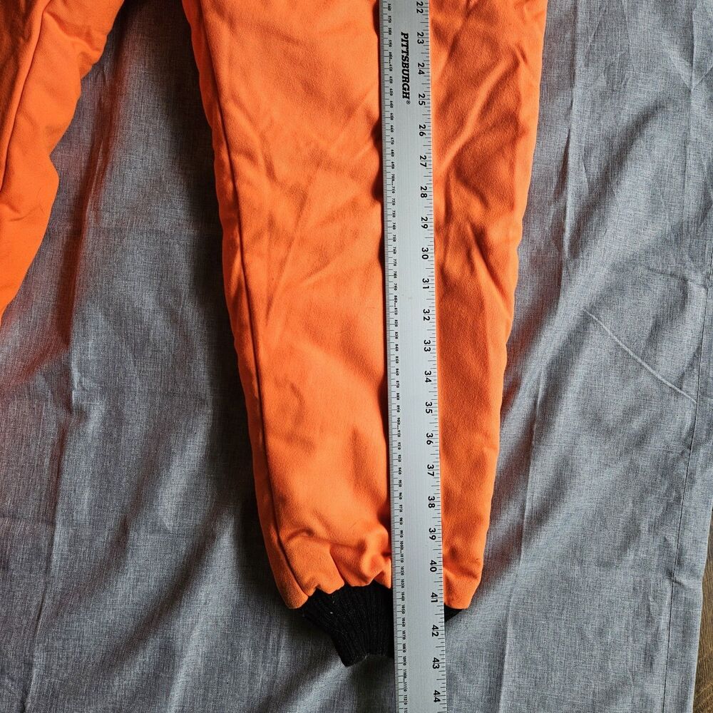 VTG Edward Hyman Mens XL Orange Industrial Hunting Thermal Insulated Pants - Picture 3 of 16